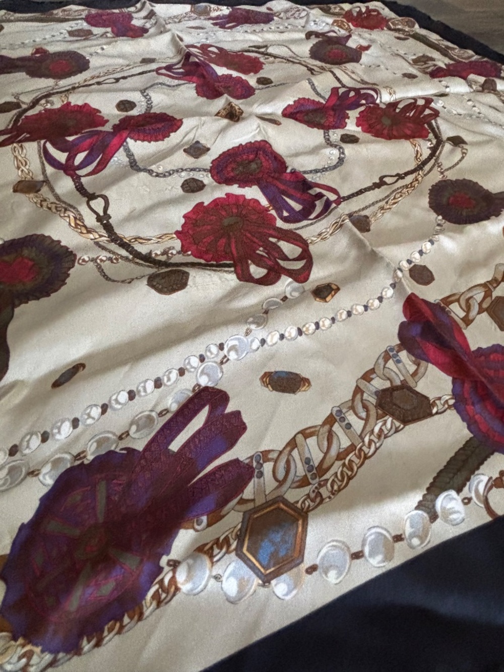 VINTAGE LATE 80'S/90'S LIMITED EXPRESS "COMPAGNIE INTERNATIONALE " SILK SCARF - Picture 5 of 7